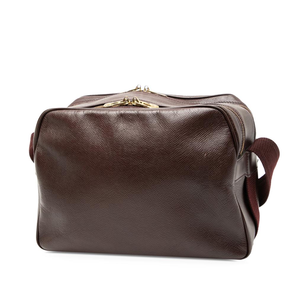 Louis Vuitton B Louis Vuitton Red Bordeaux Taiga Leather Leather Taiga Reporter PM France