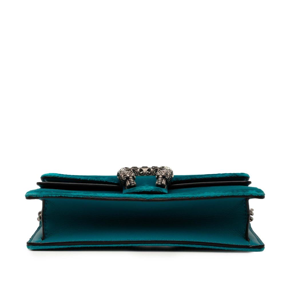 Gucci AB Gucci Blue Velvet Fabric Mini Dionysus Crossbody Italy