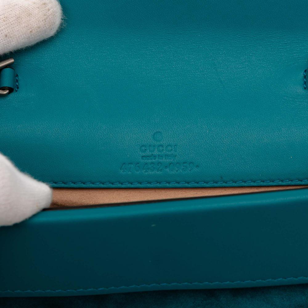 Gucci AB Gucci Blue Velvet Fabric Mini Dionysus Crossbody Italy