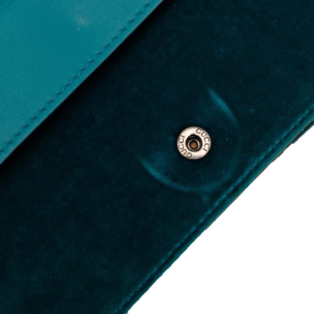 Gucci AB Gucci Blue Velvet Fabric Mini Dionysus Crossbody Italy