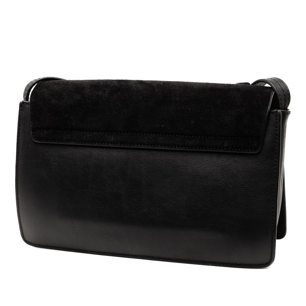 Chloé B Chloé Black Suede Leather Small and Calfskin Faye Crossbody Spain