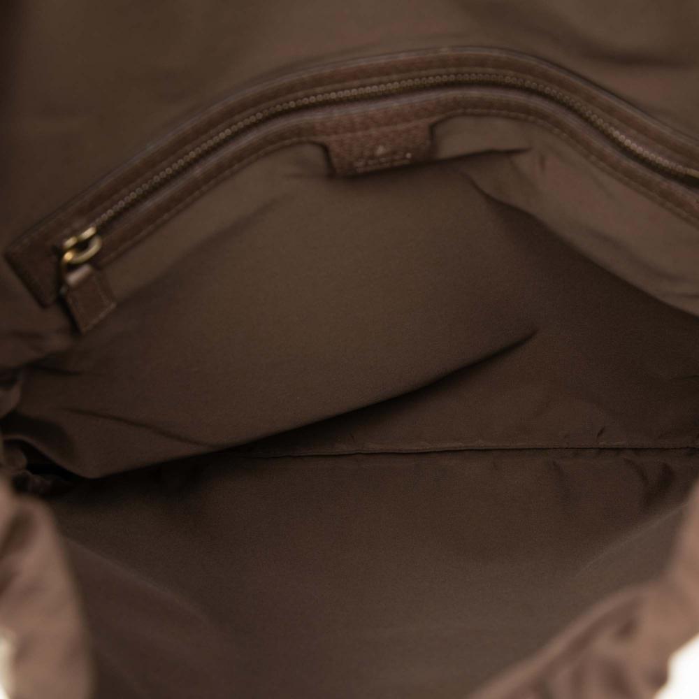 Gucci B Gucci Brown Beige Coated Canvas Fabric GG Supreme Animalier Backpack Italy