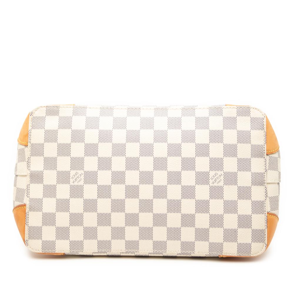 Louis Vuitton B Louis Vuitton White Damier Canvas Fabric Damier Azur Hampstead PM France