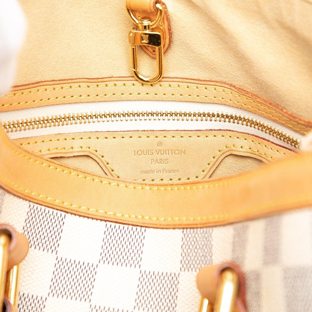 Louis Vuitton B Louis Vuitton White Damier Canvas Fabric Damier Azur Hampstead PM France