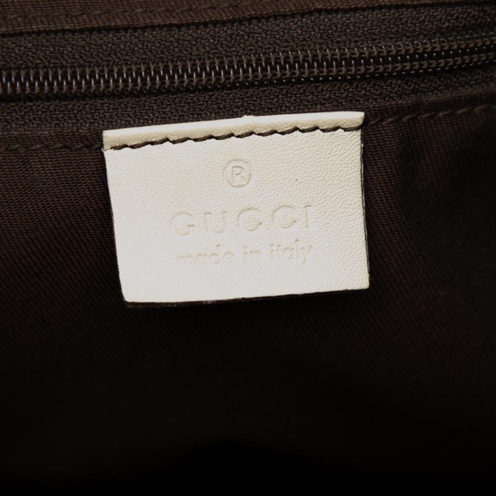 Gucci B Gucci Brown Beige Canvas Fabric GG Sukey Shoulder Bag Italy