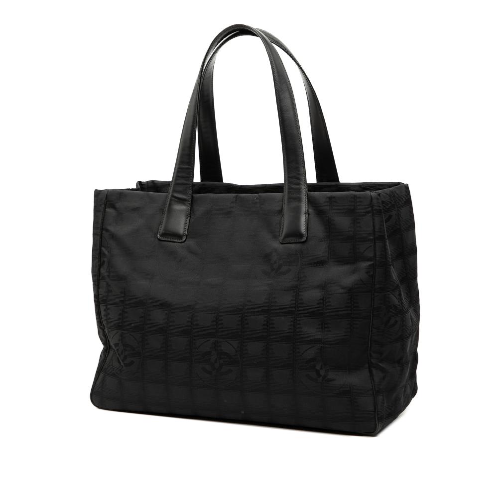 Chanel B Chanel Black Nylon Fabric New Travel Line Tote France