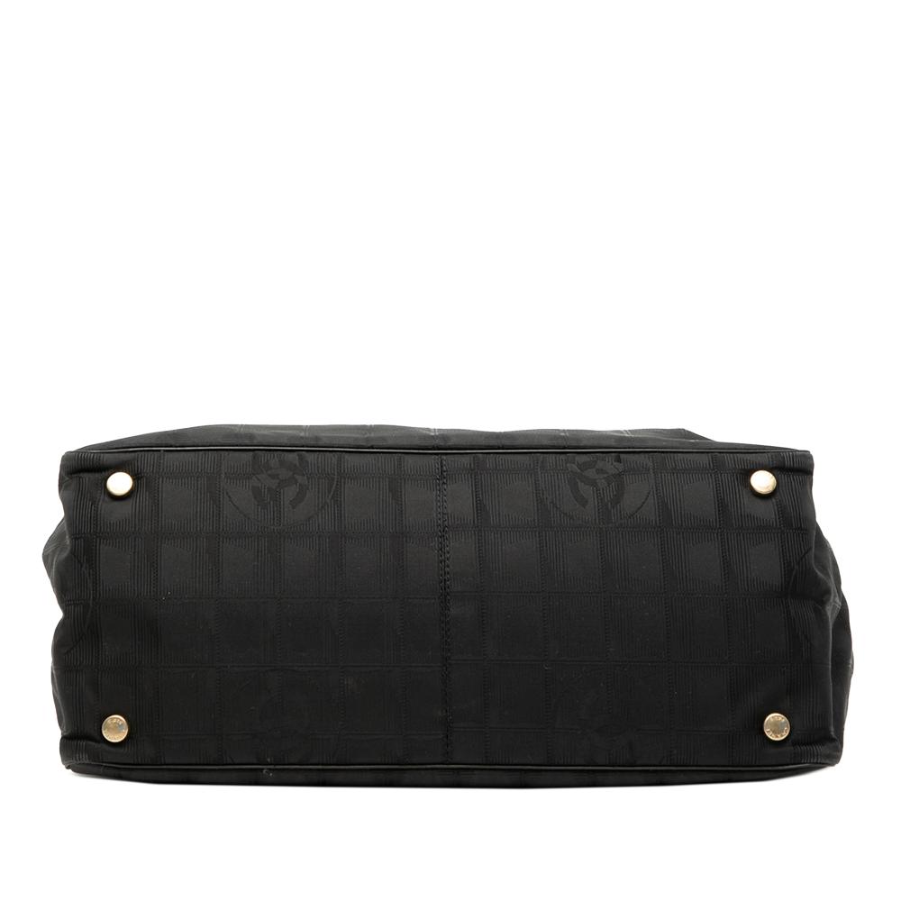 Chanel B Chanel Black Nylon Fabric New Travel Line Tote France