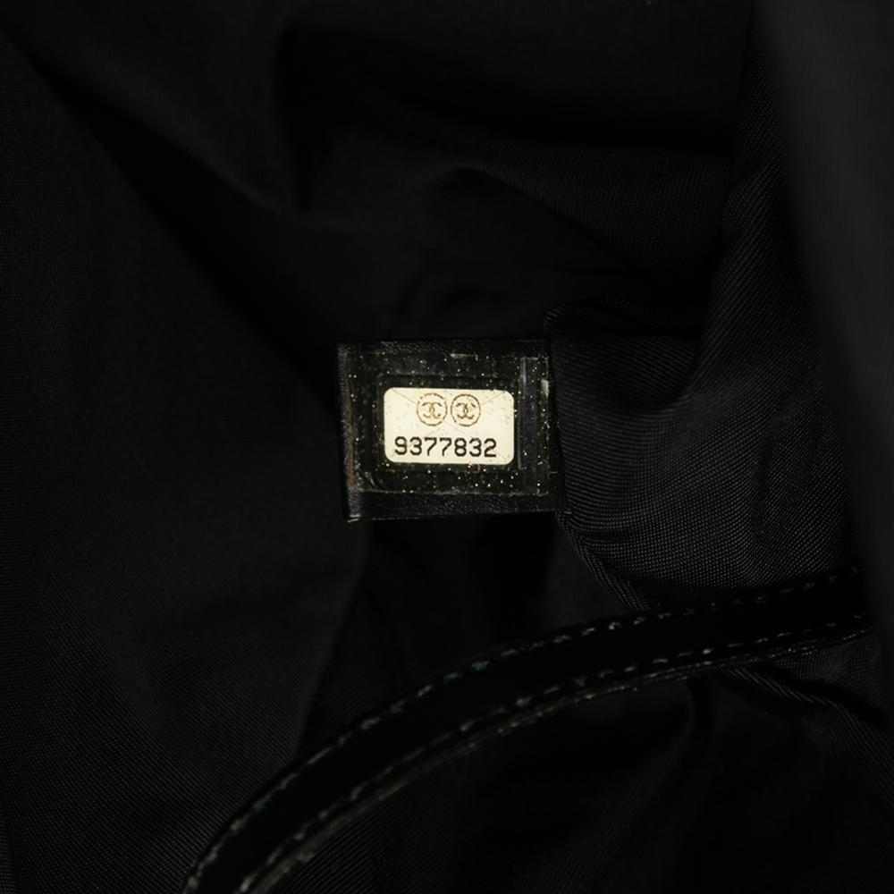 Chanel B Chanel Black Nylon Fabric New Travel Line Tote France