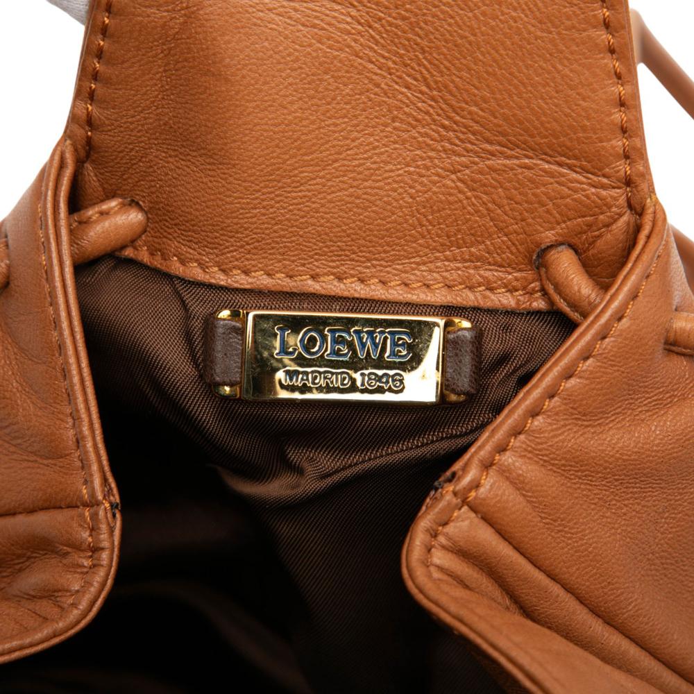 Loewe AB LOEWE Brown Camel Calf Leather Mini Anagram Crossbody Spain