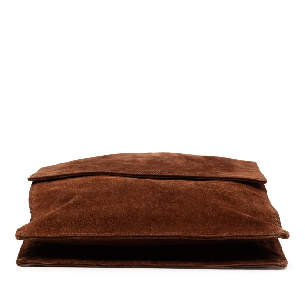 Chanel B Chanel Brown Dark Brown Suede Leather Crossbody Italy