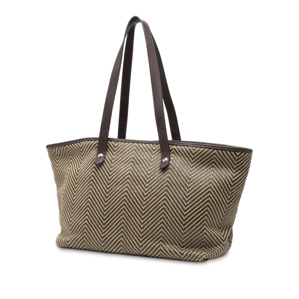 Hermès AB Hermès Brown Dark Brown Polyester Fabric and Leather Chennai MM India