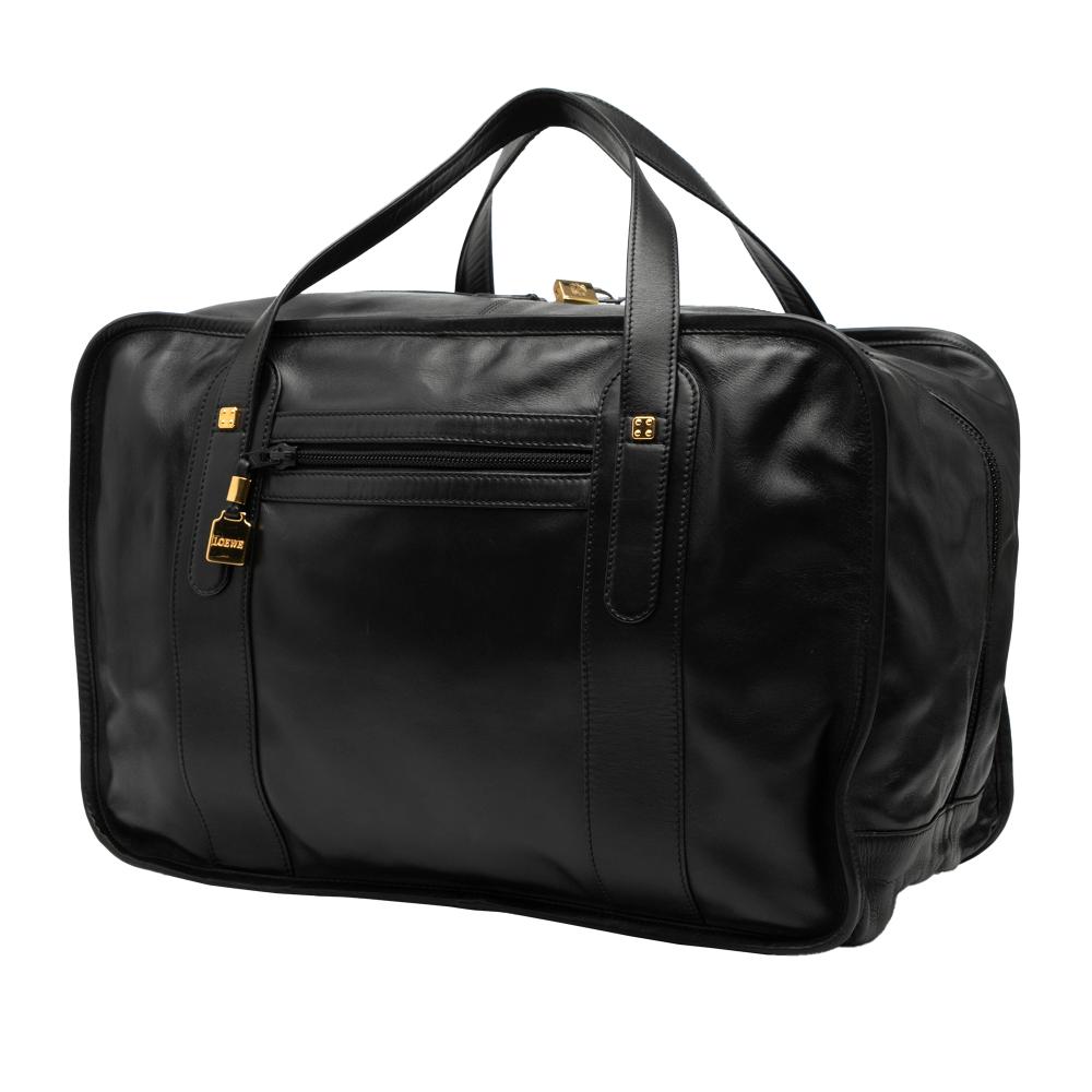 Loewe B LOEWE Black Lambskin Leather Leather Lambskin Anagram Handbag Spain