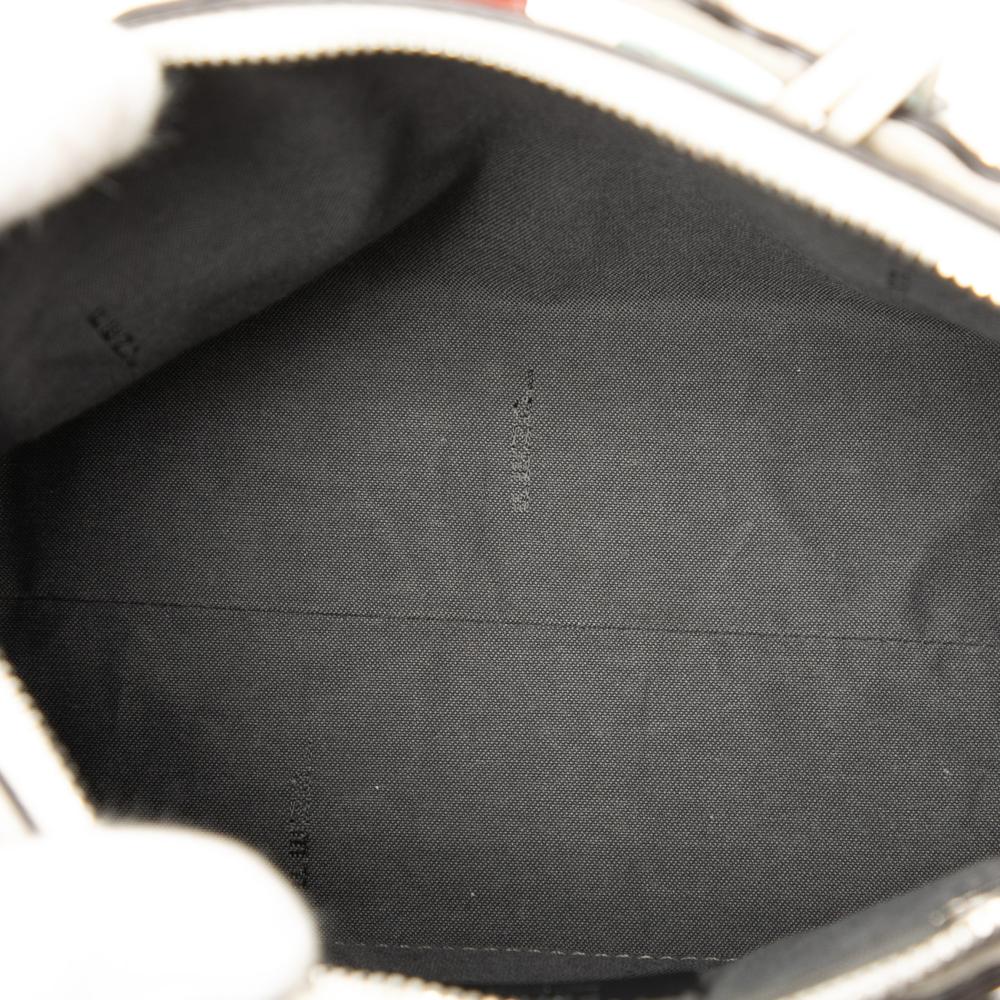 Fendi AB Fendi White Calf Leather Mini By The Way Flowerland Satchel Italy