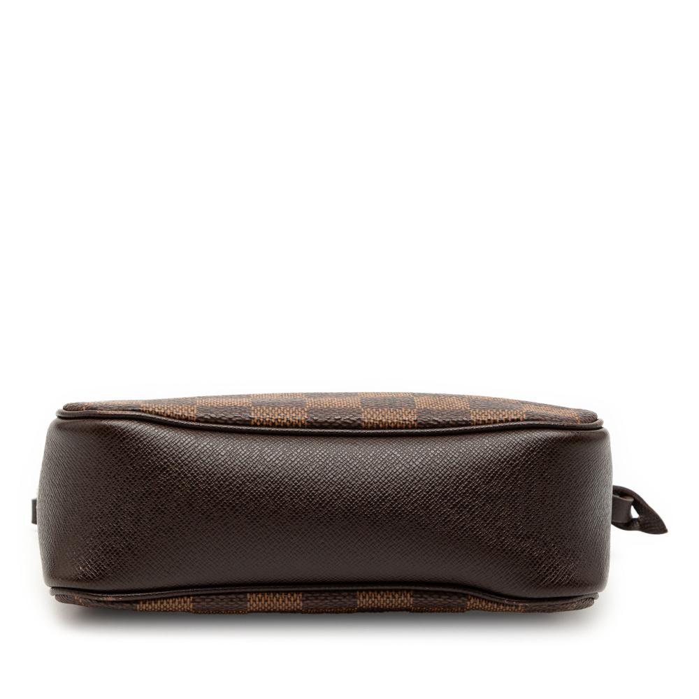 Louis Vuitton AB Louis Vuitton Brown Damier Canvas Fabric Damier Ebene Trousse Pochette France