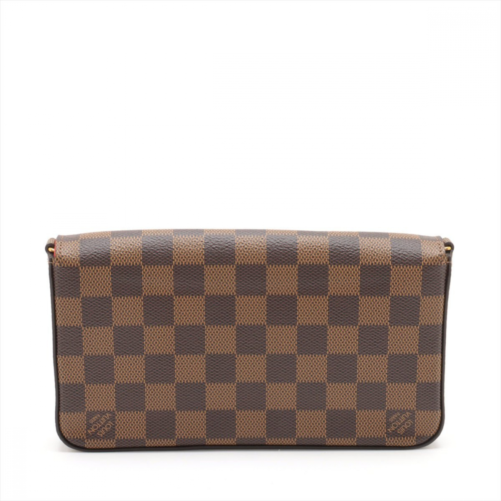Louis Vuitton Felicie Canvas Pouch Clutch Damier Ebene