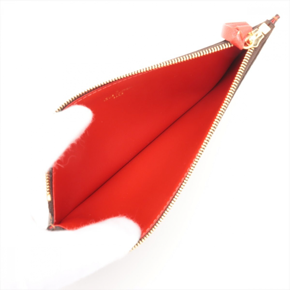 Louis Vuitton Felicie Canvas Pouch Clutch Damier Ebene