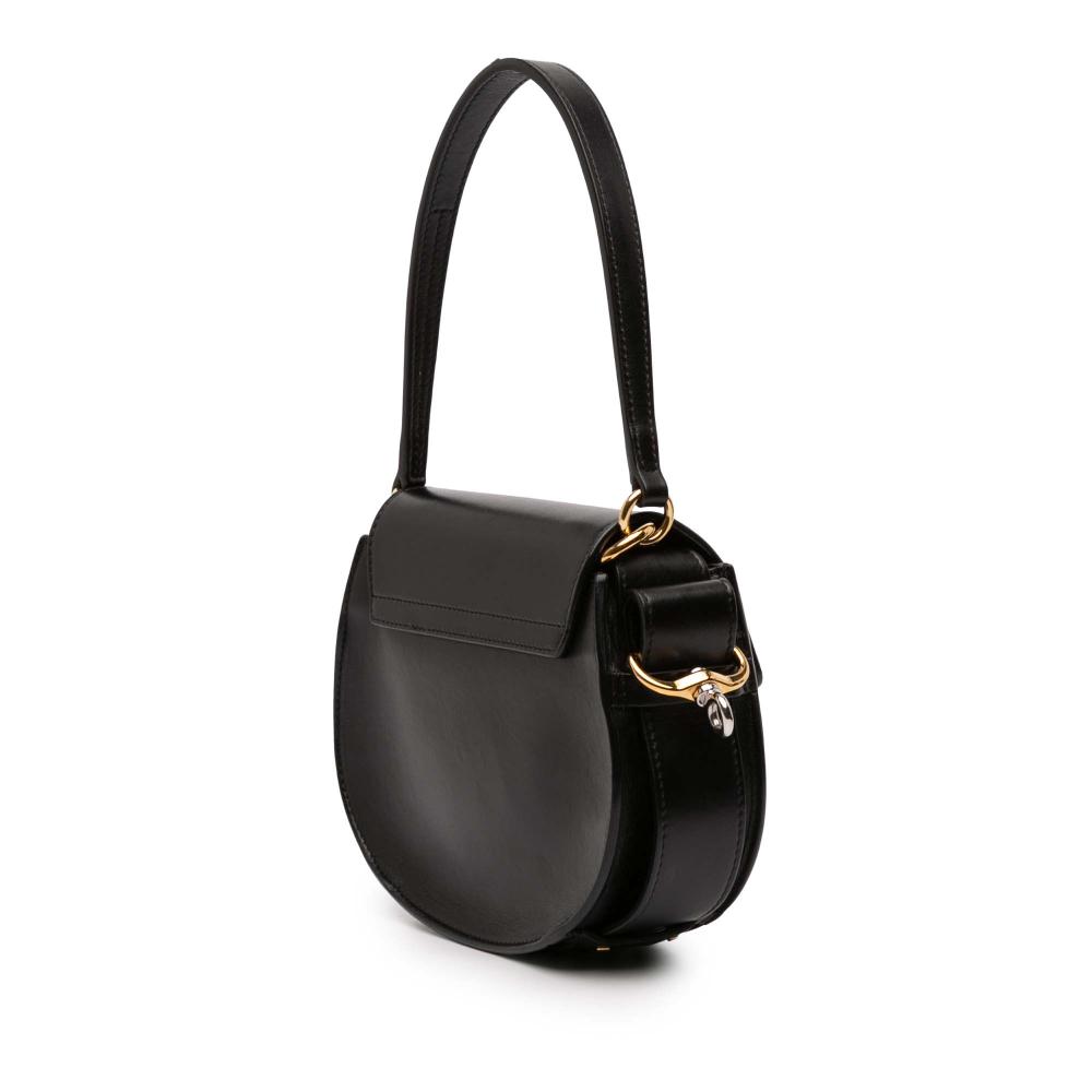 Chloé B Chloé Black Calf Leather Small Tess Satchel Italy