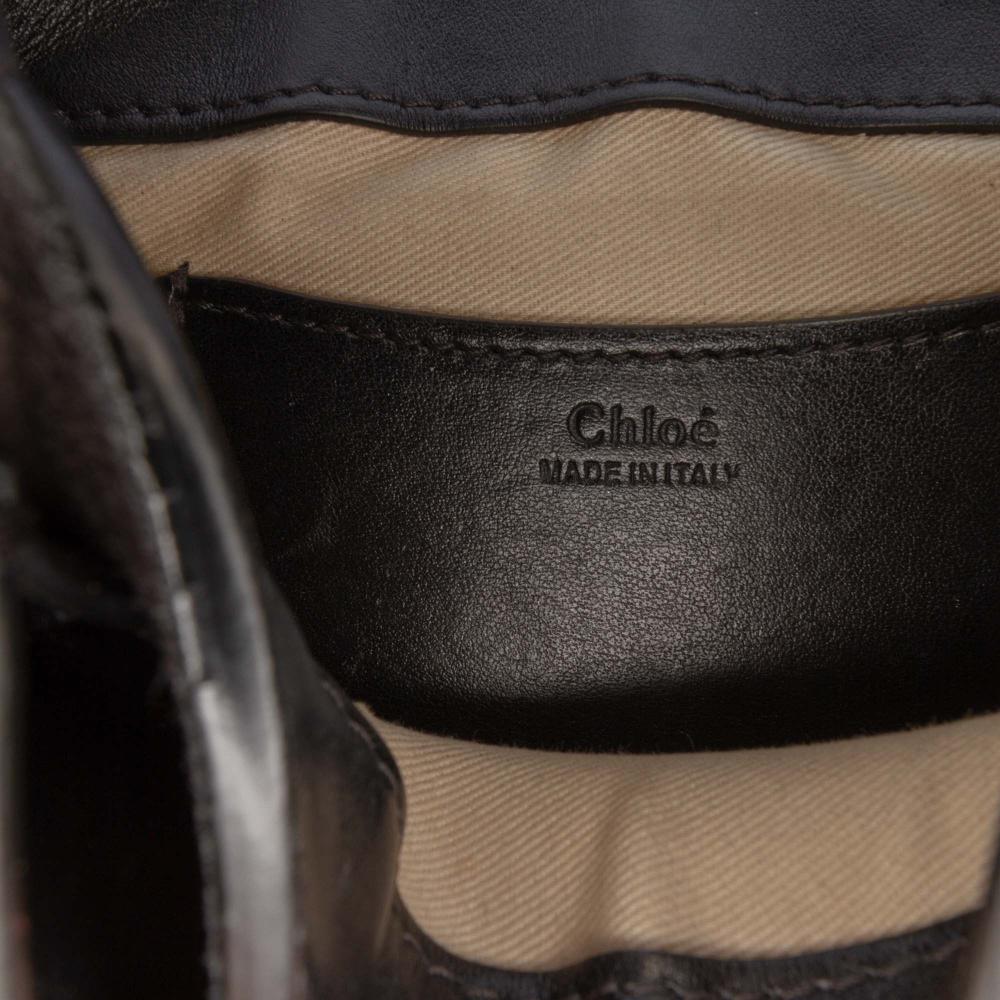 Chloé B Chloé Black Calf Leather Small Tess Satchel Italy