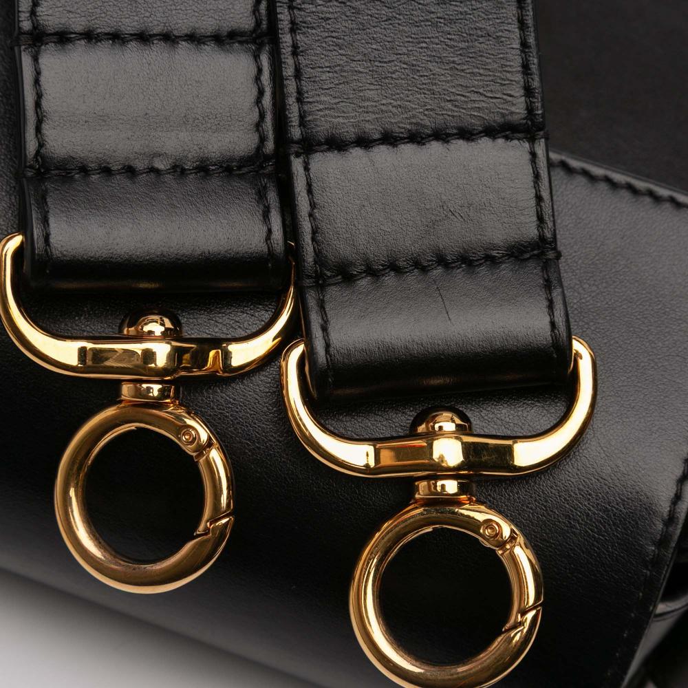 Chloé B Chloé Black Calf Leather Small Tess Satchel Italy