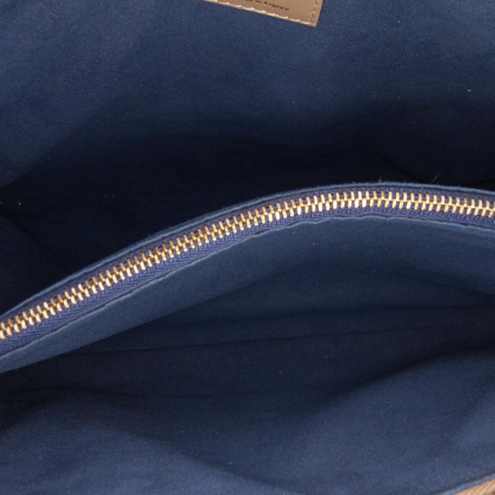 Louis Vuitton B Louis Vuitton Brown Lambskin Leather Leather Monogram Embossed Puffy Lambskin Coussin MM France