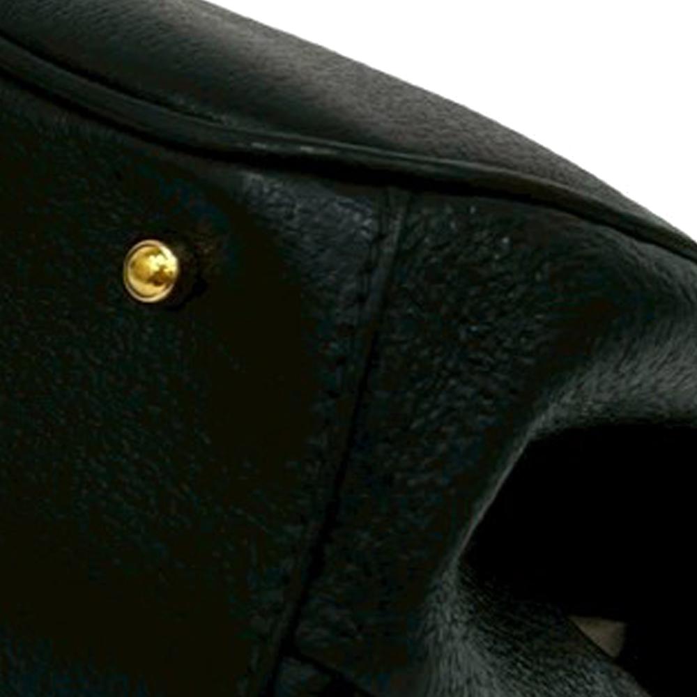 Gucci B Gucci Black Calf Leather Medium Grained skin Bamboo Lady Lock Handbag Italy