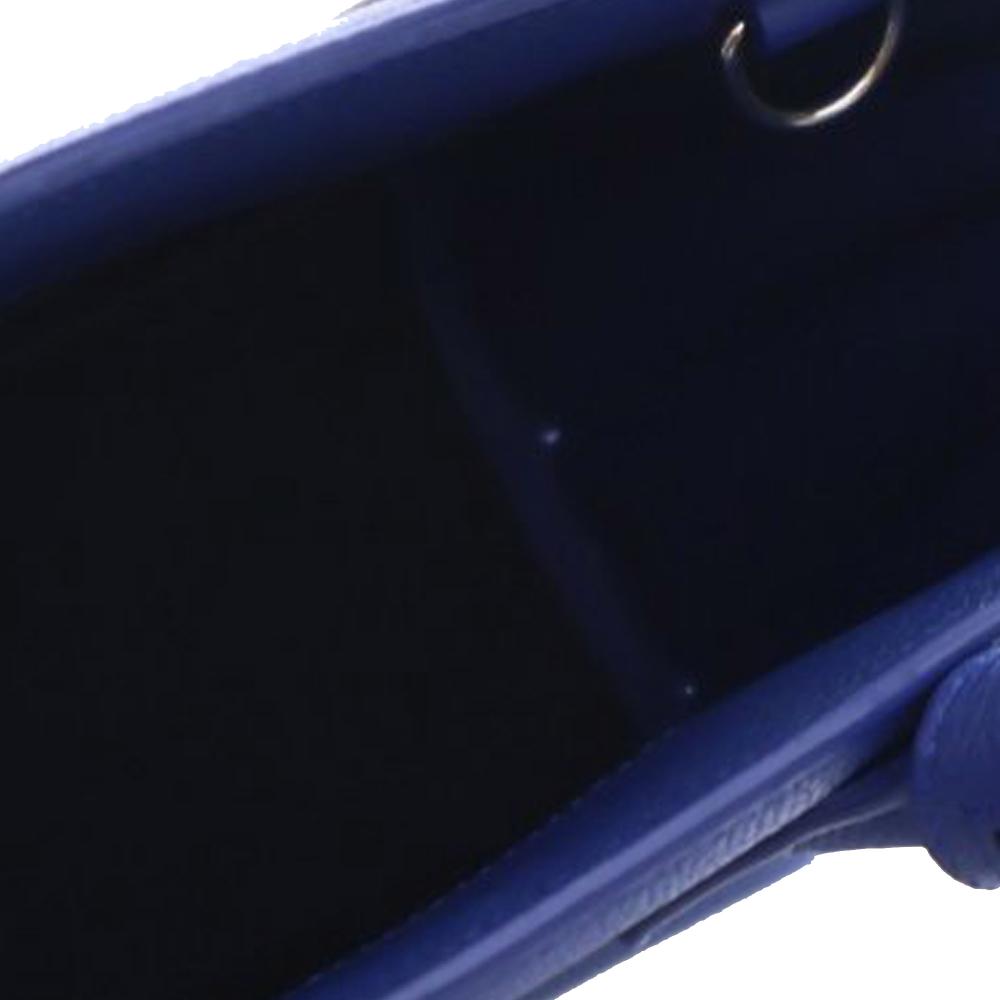 Saint Laurent AB Saint Laurent Blue Calf Leather Nano Sac De Jour Satchel Italy