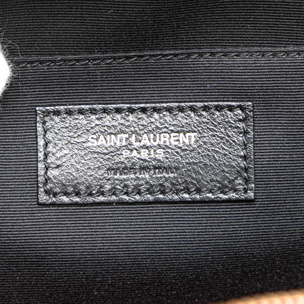 Saint Laurent B Saint Laurent Red Lambskin Leather Leather Toy Lambskin Vicky Crossbody Italy