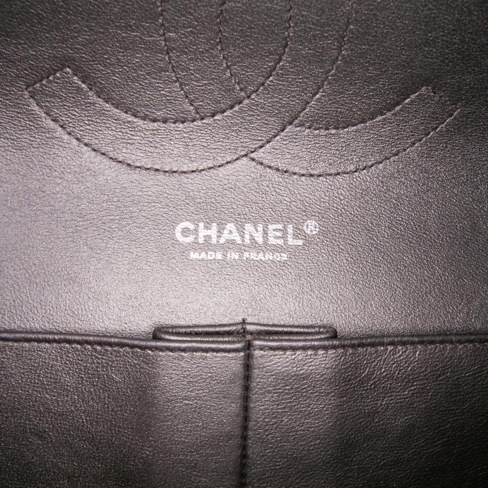 Chanel B Chanel Gray Dark Gray Lambskin Leather Leather Jumbo Classic Lambskin Double Flap France