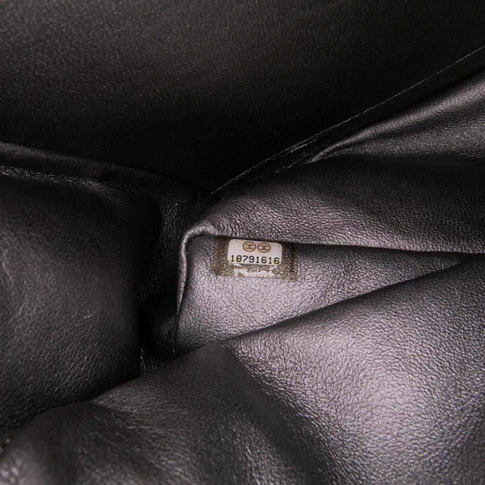 Chanel B Chanel Gray Dark Gray Lambskin Leather Leather Jumbo Classic Lambskin Double Flap France