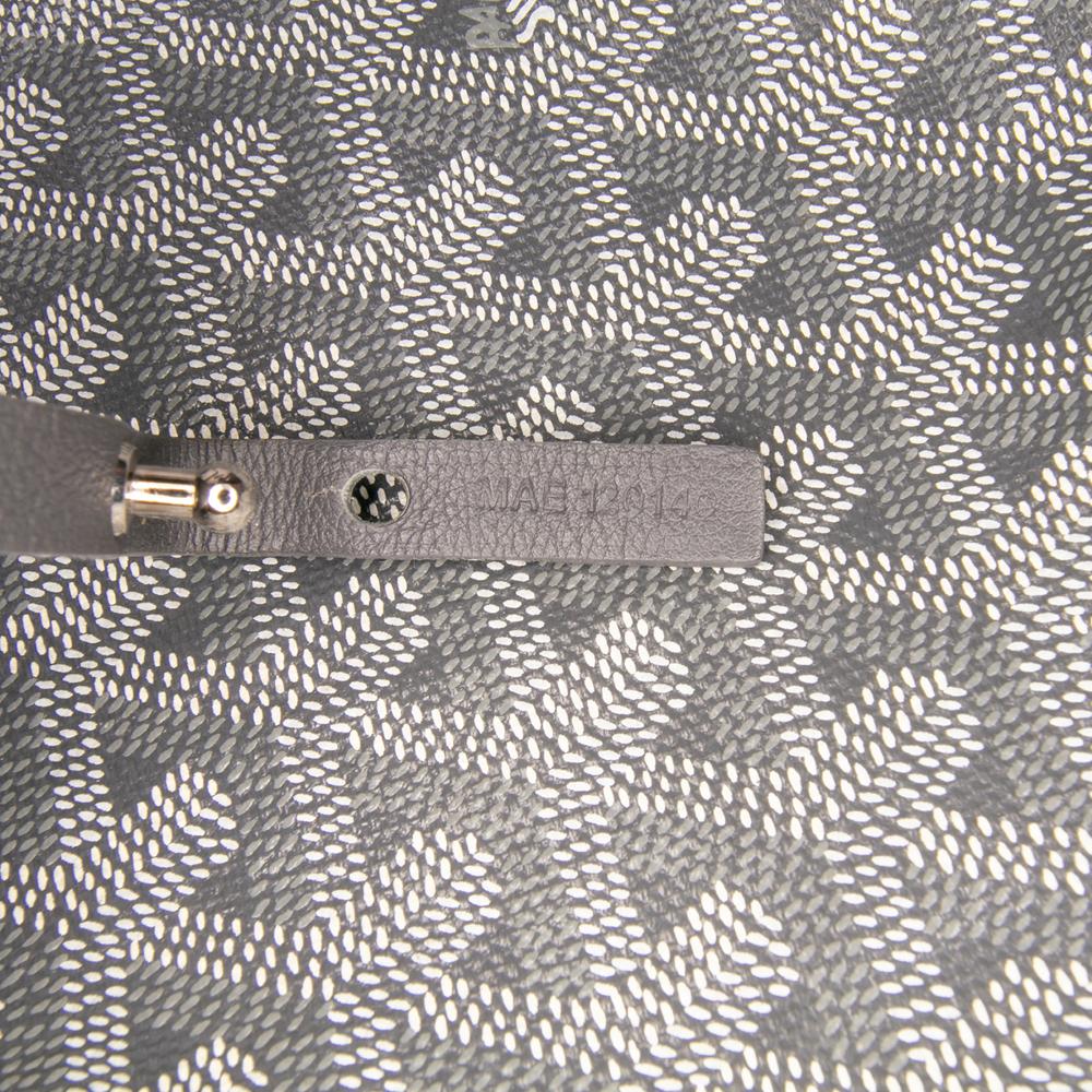 Goyard B Goyard Gray Coated Canvas Fabric Goyardine Saint Louis PM France