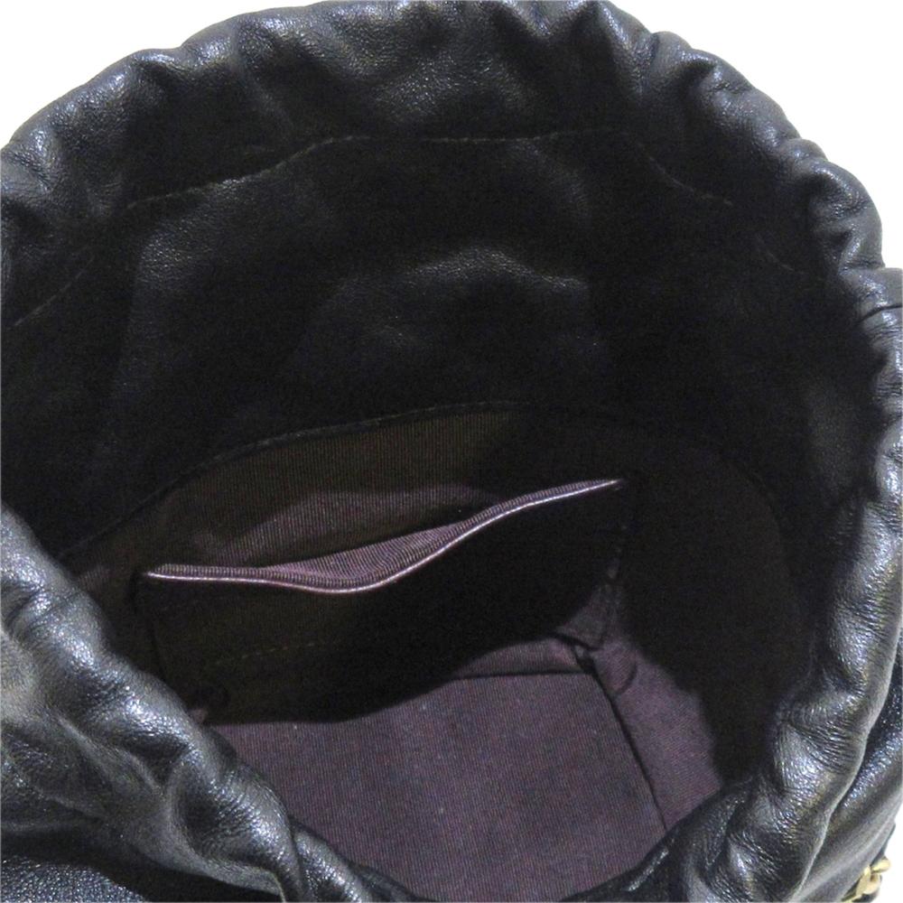 Chanel B Chanel Black Lambskin Leather Leather CC Bucket France