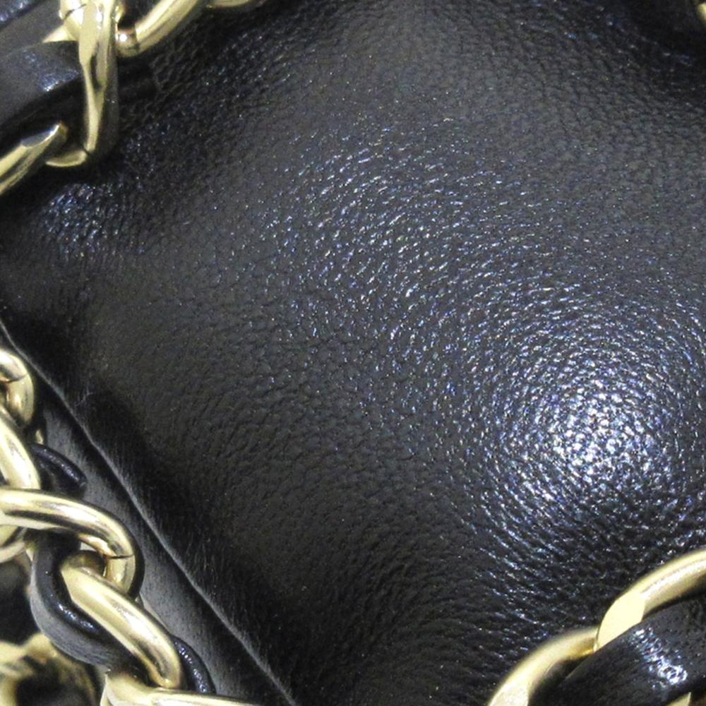 Chanel B Chanel Black Lambskin Leather Leather CC Bucket France