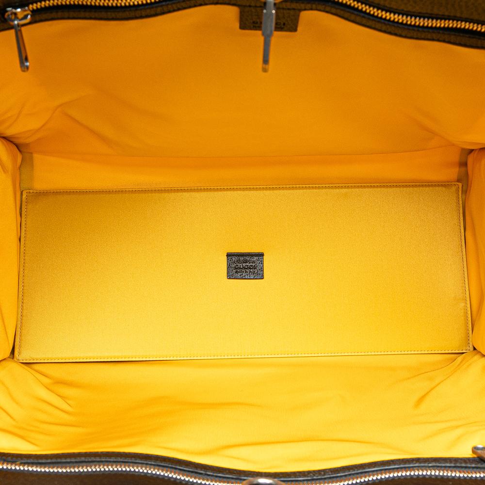 Gucci AB Gucci Yellow with Black Nylon Fabric GG Econyl Off The Grid Convertible Tote Italy