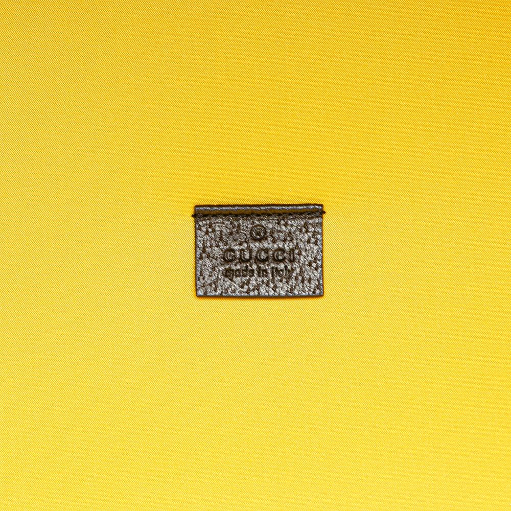 Gucci AB Gucci Yellow with Black Nylon Fabric GG Econyl Off The Grid Convertible Tote Italy