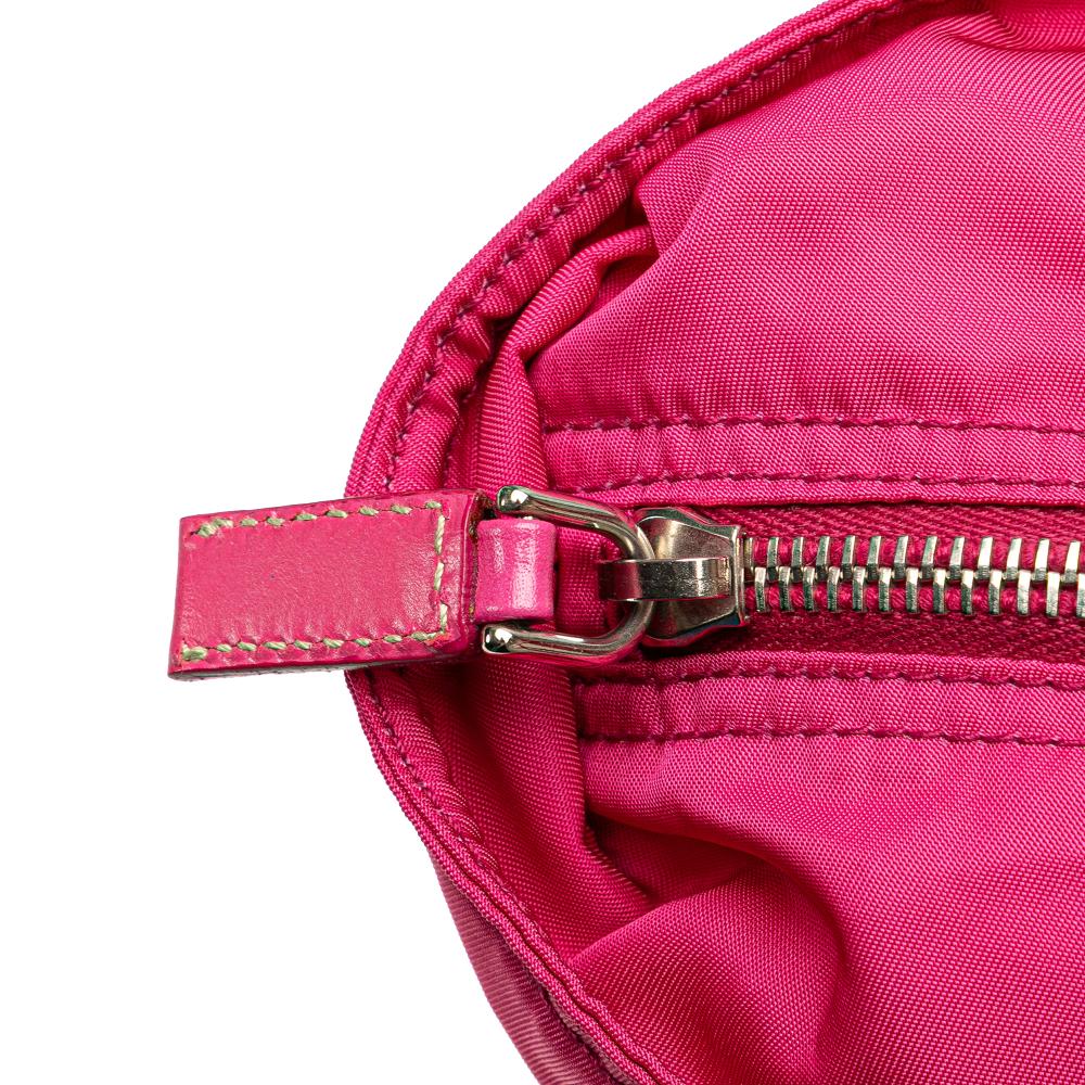 Prada B Prada Pink Hot Pink Nylon Fabric Tessuto Zip Tote Italy