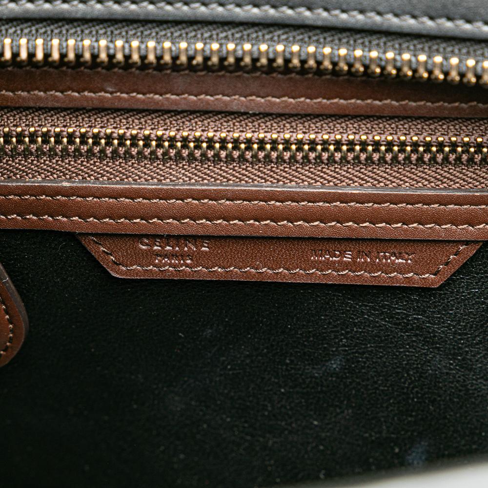 Celine B Celine Red with Multi Calf Leather Micro Tricolor Luggage Tote Italy