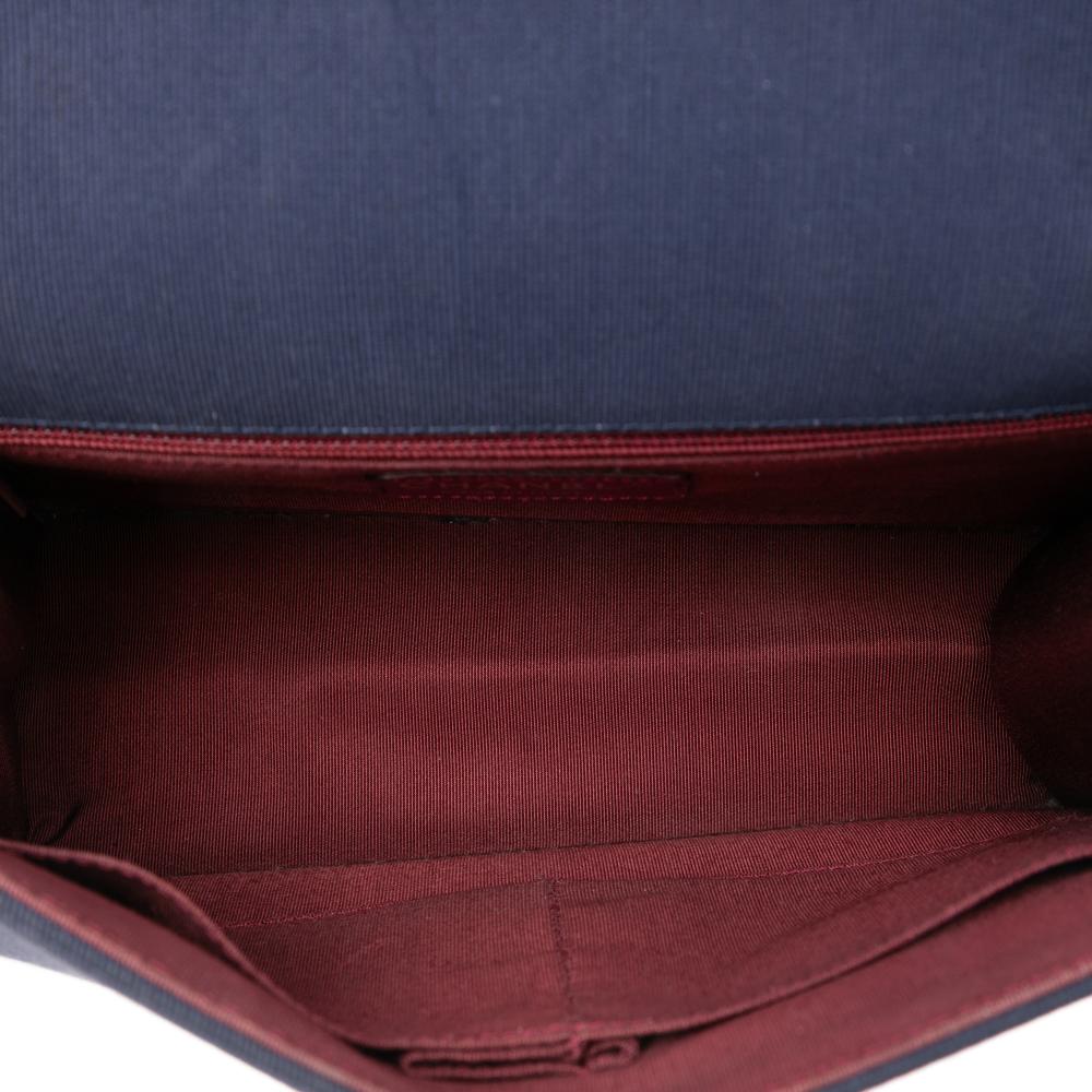 Chanel B Chanel Blue Navy Lambskin Leather Leather Medium Quilted Lambskin Ballerine Flap Italy