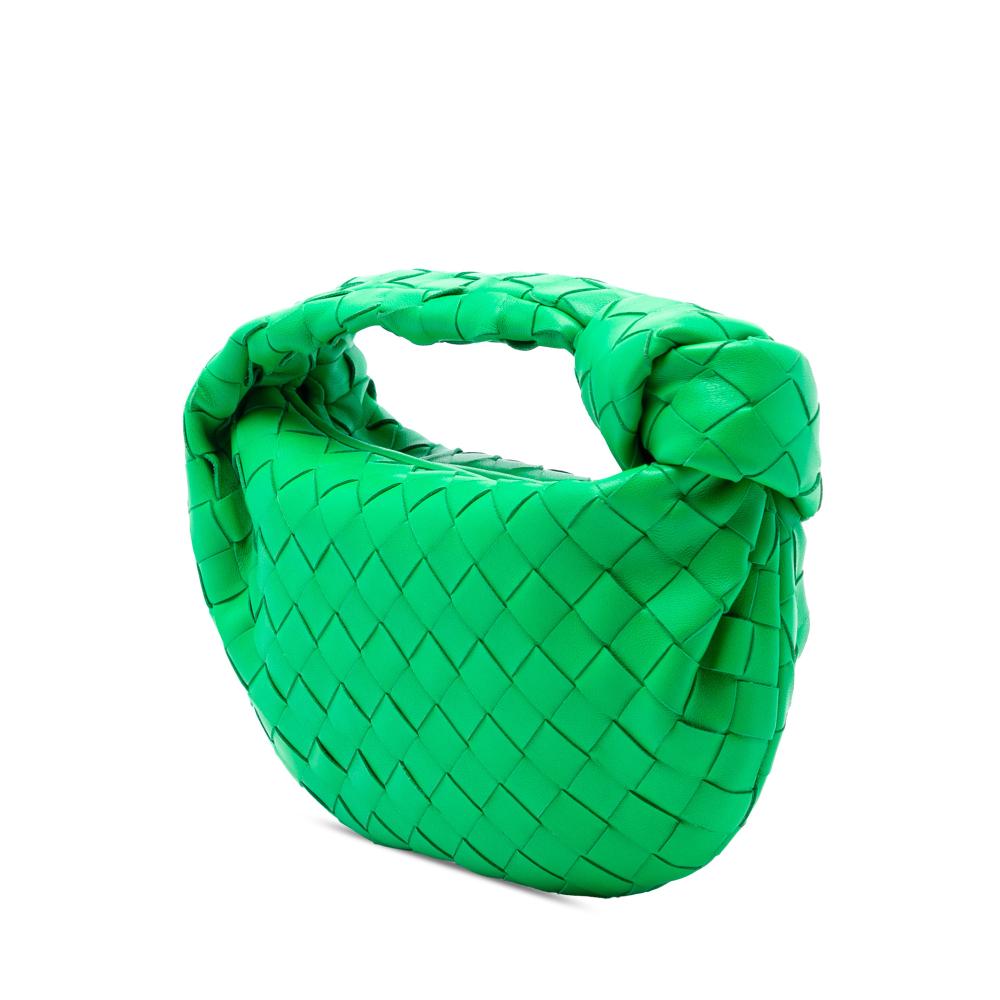 Bottega Veneta AB Bottega Veneta Green Nappa Leather Leather Mini Nappa Intrecciato Jodie Italy