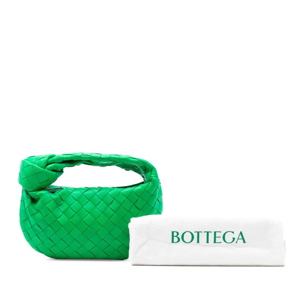 Bottega Veneta AB Bottega Veneta Green Nappa Leather Leather Mini Nappa Intrecciato Jodie Italy
