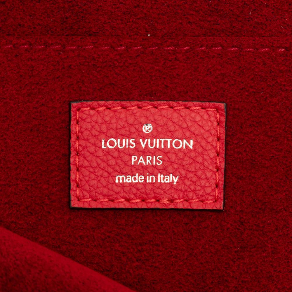 Louis Vuitton AB Louis Vuitton Red Calf Leather Taurillon Pochette Jour PM Italy