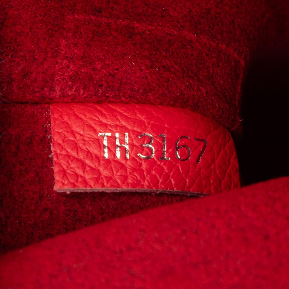 Louis Vuitton AB Louis Vuitton Red Calf Leather Taurillon Pochette Jour PM Italy