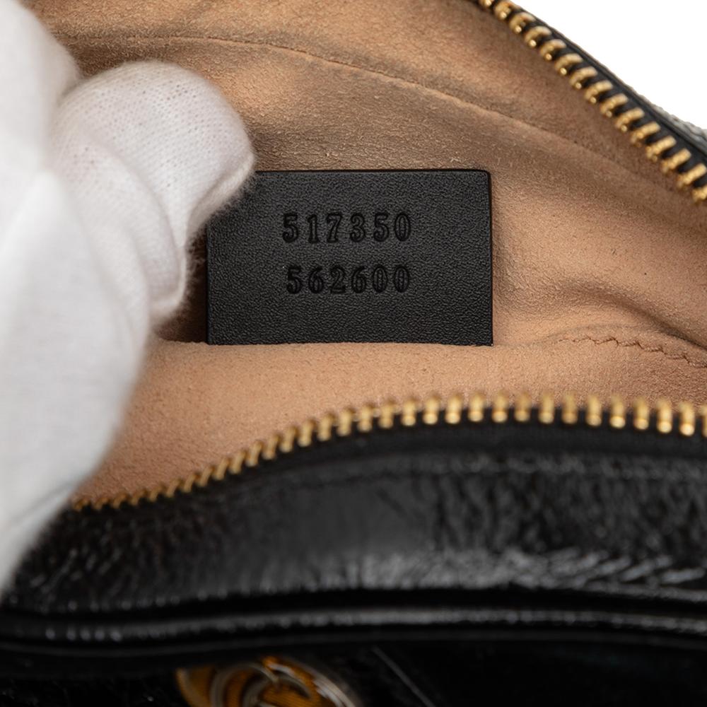 Gucci B Gucci Black Suede Leather Mini Ophidia Crossbody Italy