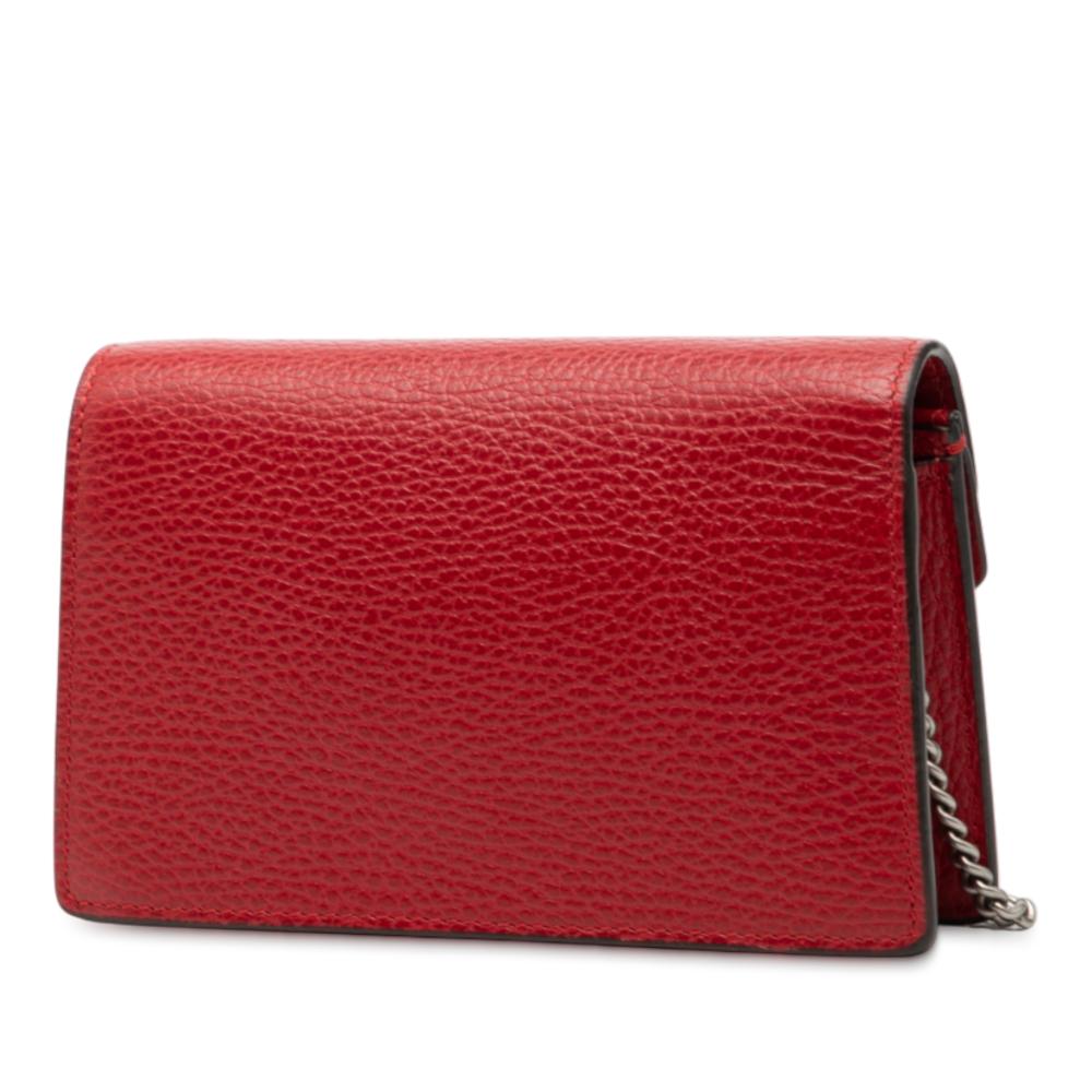Gucci AB Gucci Red Calf Leather Mini Dionysus Crossbody Italy