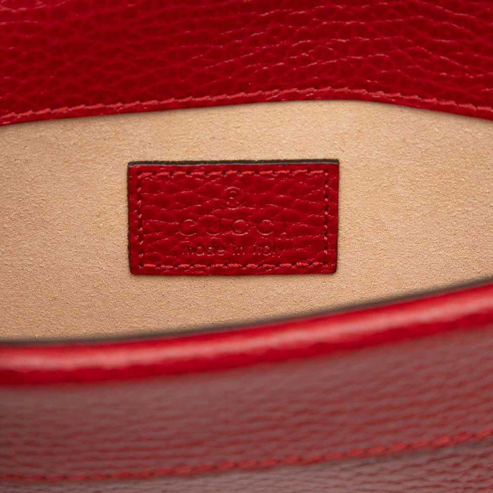 Gucci AB Gucci Red Calf Leather Mini Dionysus Crossbody Italy