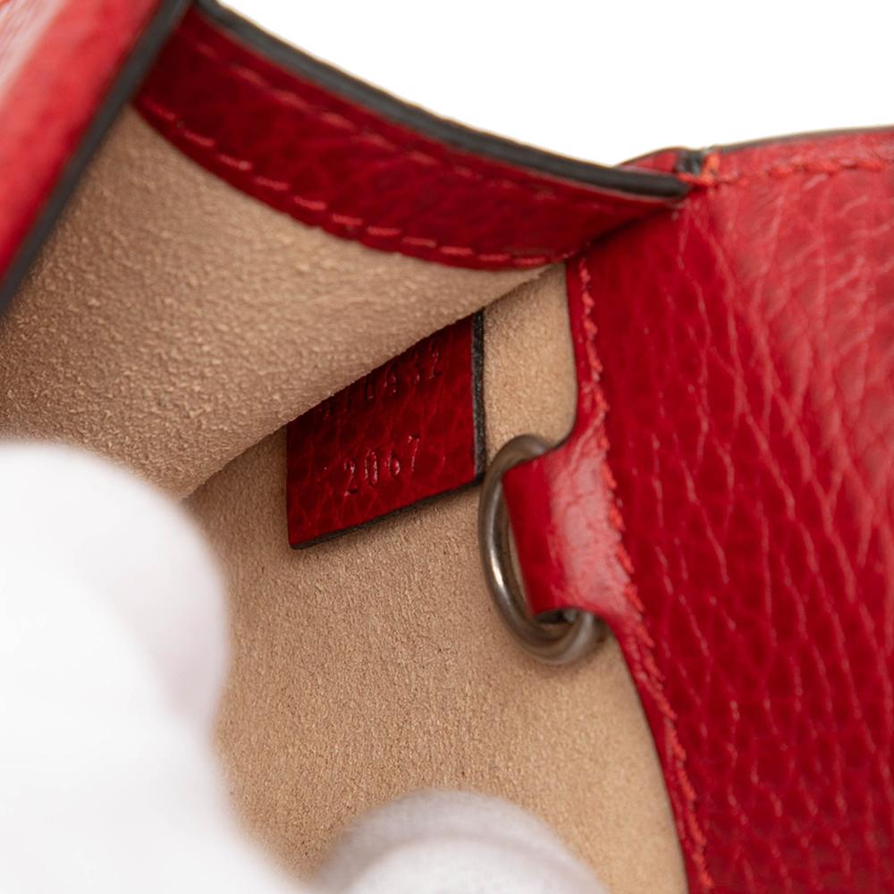 Gucci AB Gucci Red Calf Leather Mini Dionysus Crossbody Italy