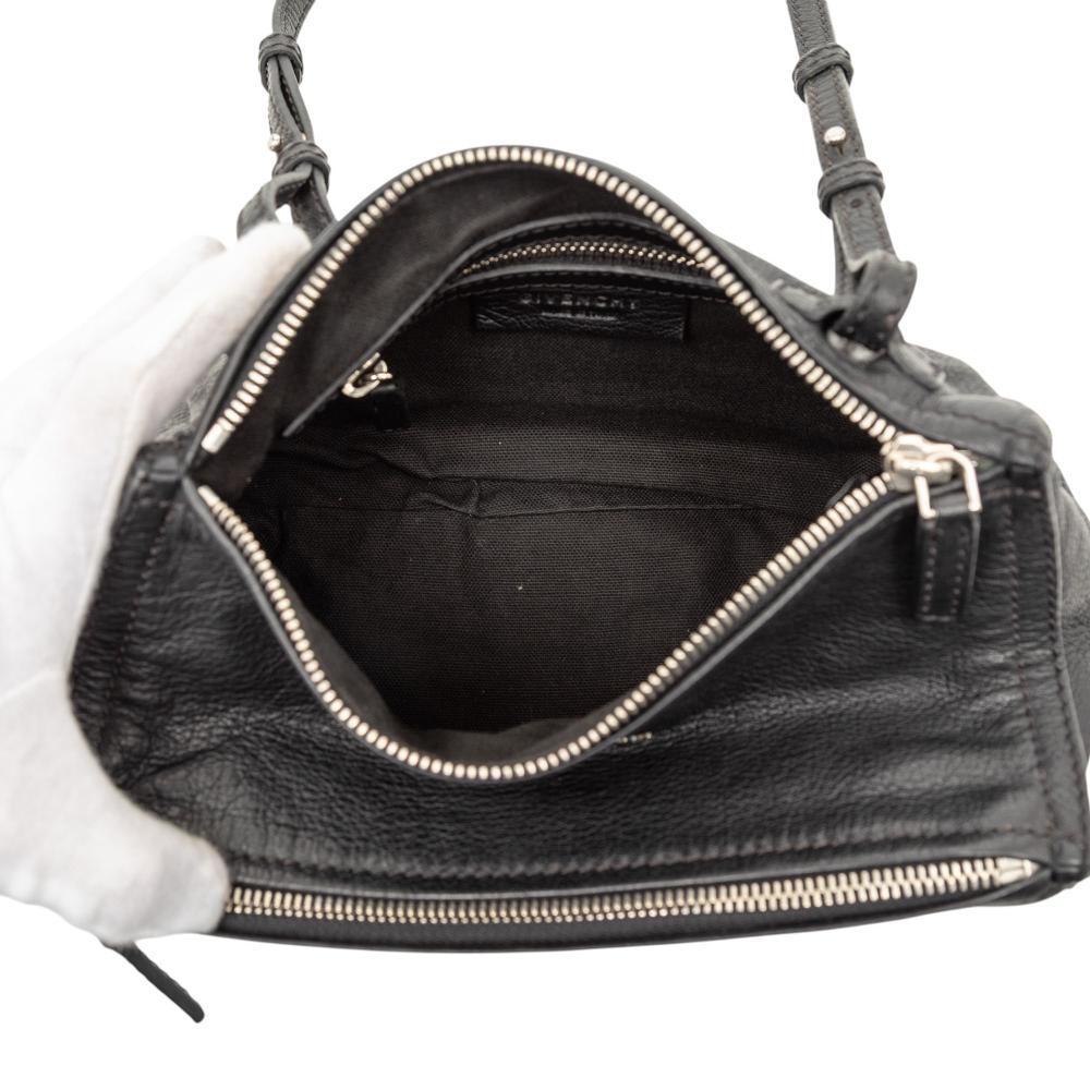 Givenchy B Givenchy Black Calf Leather Mini Pandora Crossbody Italy