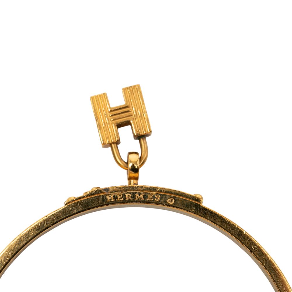 Hermès B Hermès Black Calf Leather Kelly Cadena Lock Bangle Bracelet France