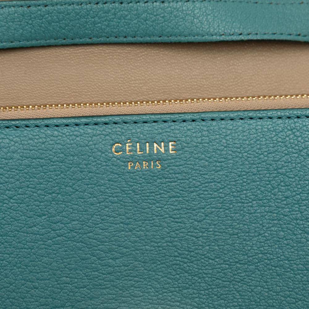 Celine B Celine Blue Peacock Calf Leather Medium skin Classic Box Italy