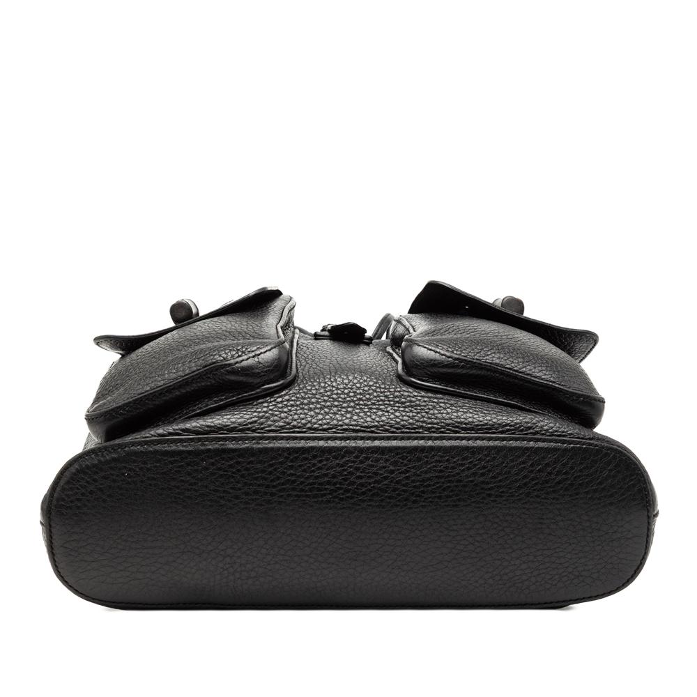 Gucci B Gucci Black Calf Leather Bamboo Tassel Backpack Italy