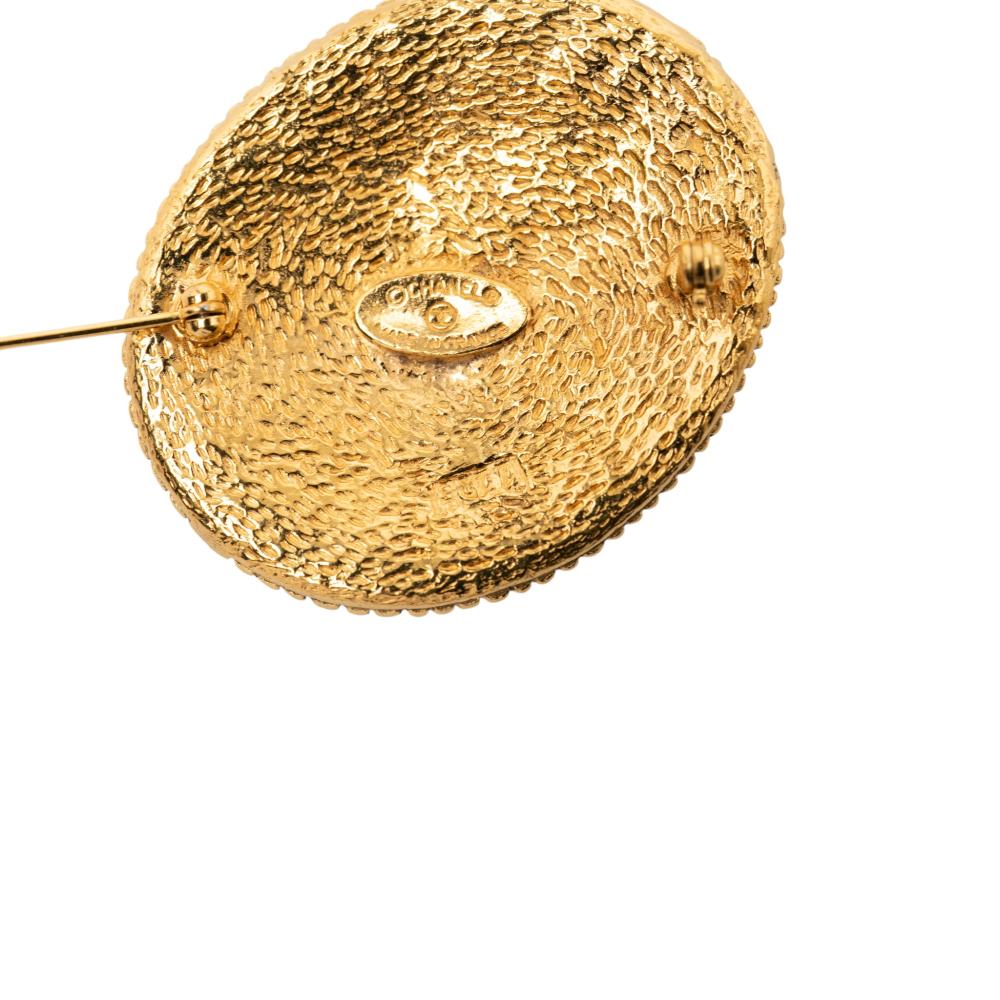 Chanel AB Chanel Gold Gold Plated Metal CC Angel Brooch France